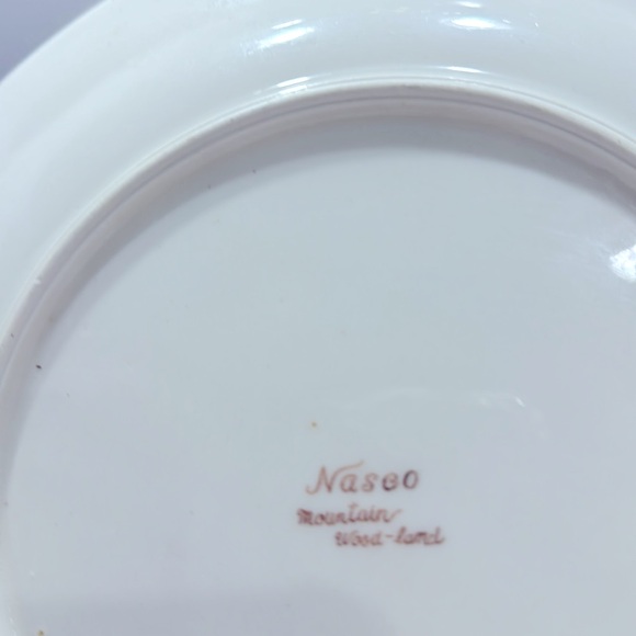 2pc Nasco Mountain Woodland Dinner Plate 10”. A2424. Made in Japan - Picture 7 of 9